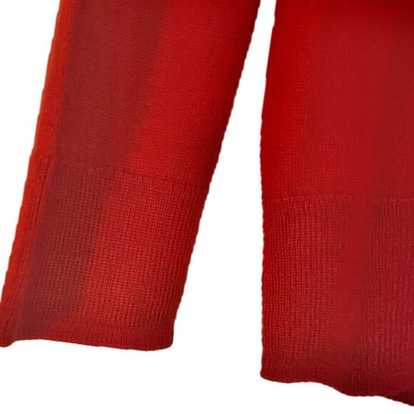 Brooks Brother Premium Red Cashmere Sweater V-Neck Womens S  NEW - Picture 5 of 6